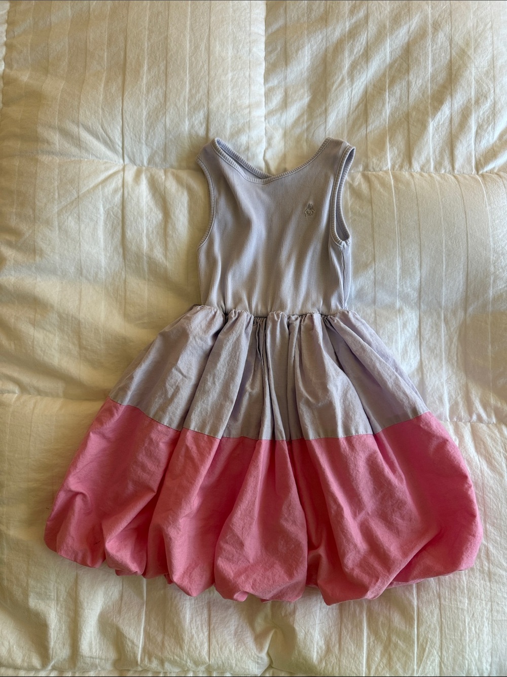 GAP Pink and Light Purple Colorblock Sleeveless Dress